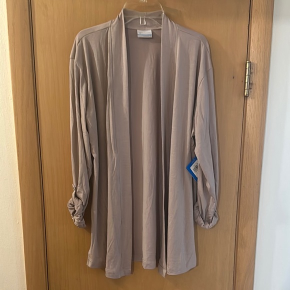 Columbia Women’s Essential Elements Open Front Cardigan New Taupe Size Large - Picture 1 of 12